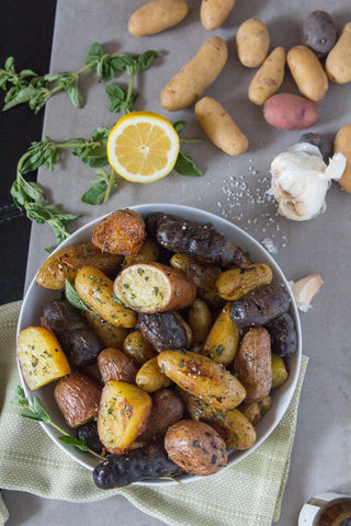 greek lemon herb roasted potatoes 