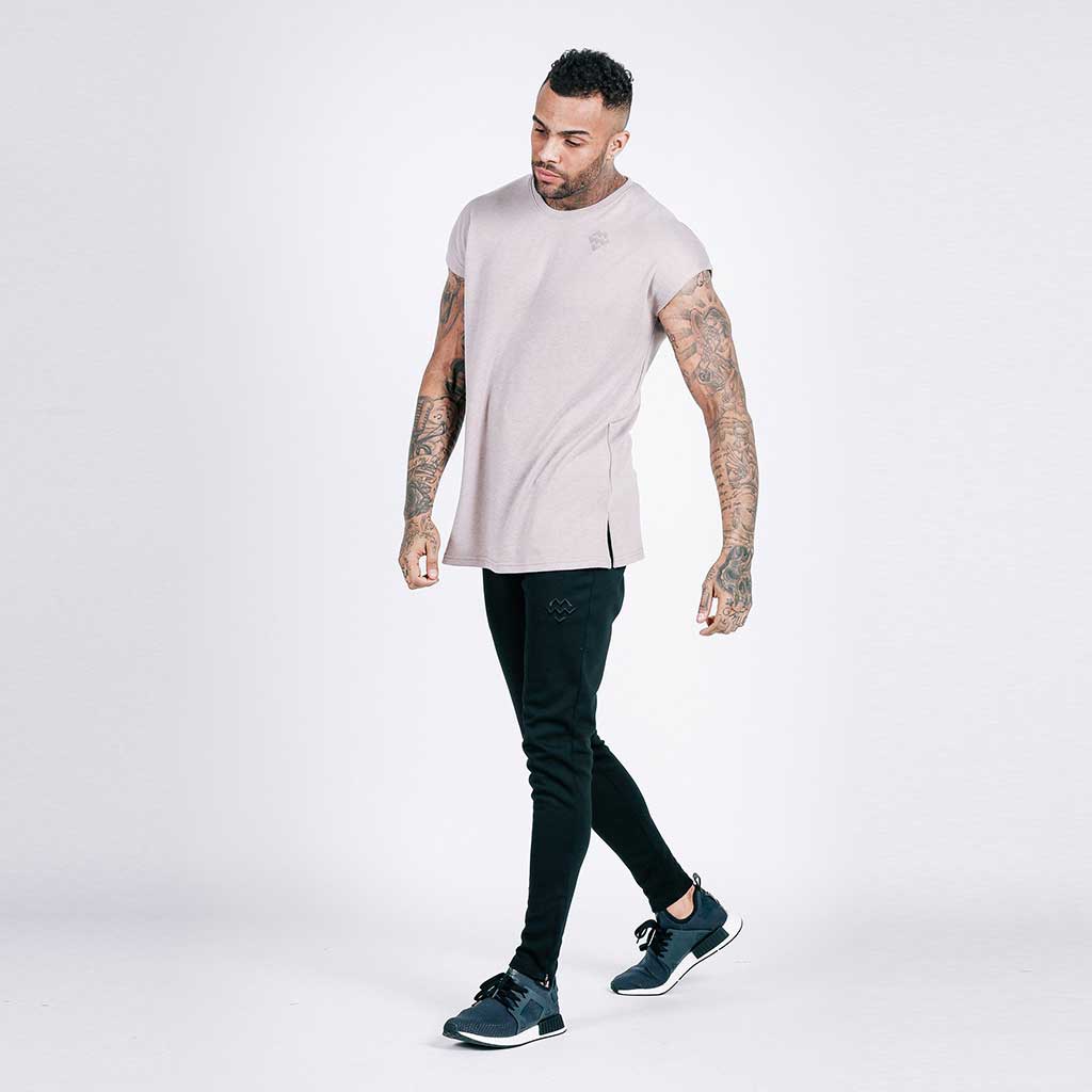 machine fitness mauve flow oversized throwover tee
