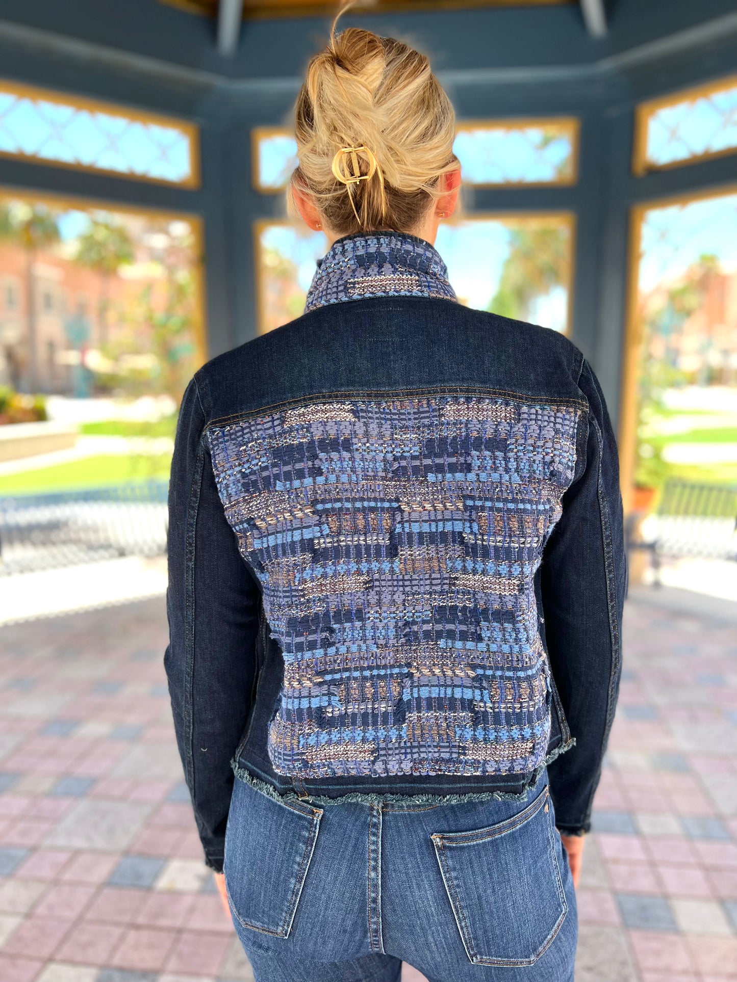The Dark Denim Jacket / Tweed Shades of Blue