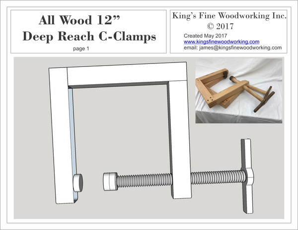 Plans for Deep Reach C-Clamp 12" All Wood – King's Fine 
