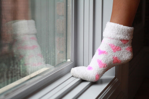 Reflexology non-skid slipper socks with grippers