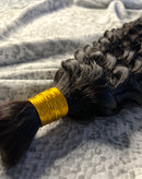 100% Human Hair Bulk Braiding Hair Deep Curly 20" 100g