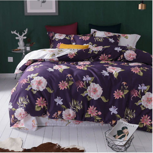 Colorful Floral Purple Bedding Set Jesmine Australia