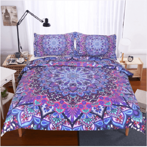 Purple Glowing Mandala Duvet Cover Jesmine Australia