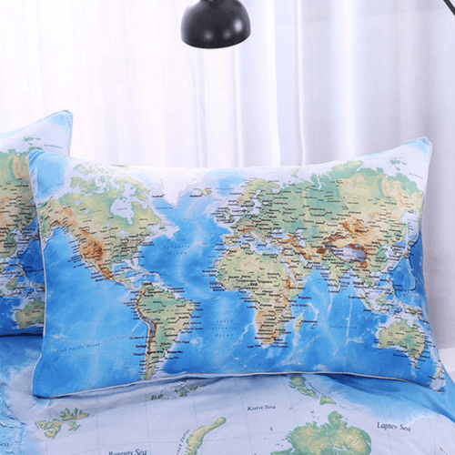 world map bedding