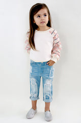 baby girl jeans, toddler patch jeans, baby sara jeans