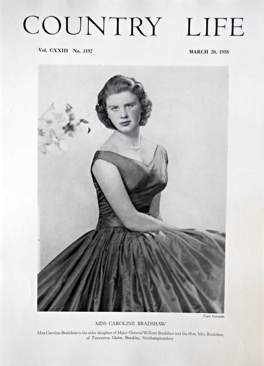 Miss Caroline Bradshaw Country Life Magazine Portrait March 20 1958 V The Old Map Shop 