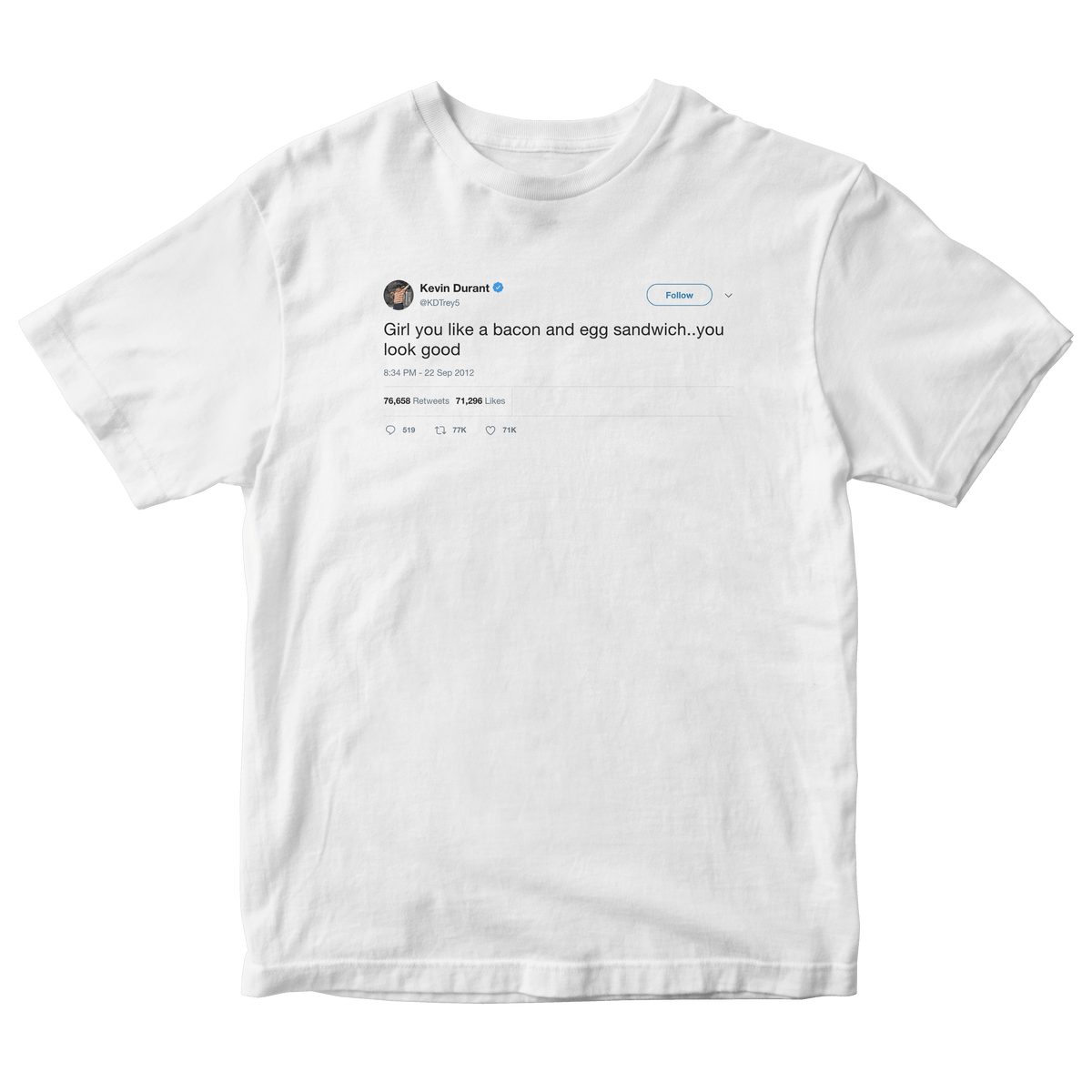 white kd shirt