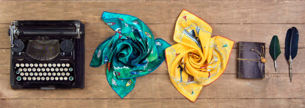 Designer silk scarves for women