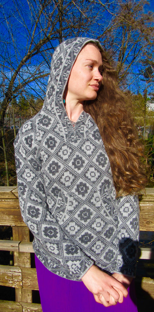 alpaca hooded sweater