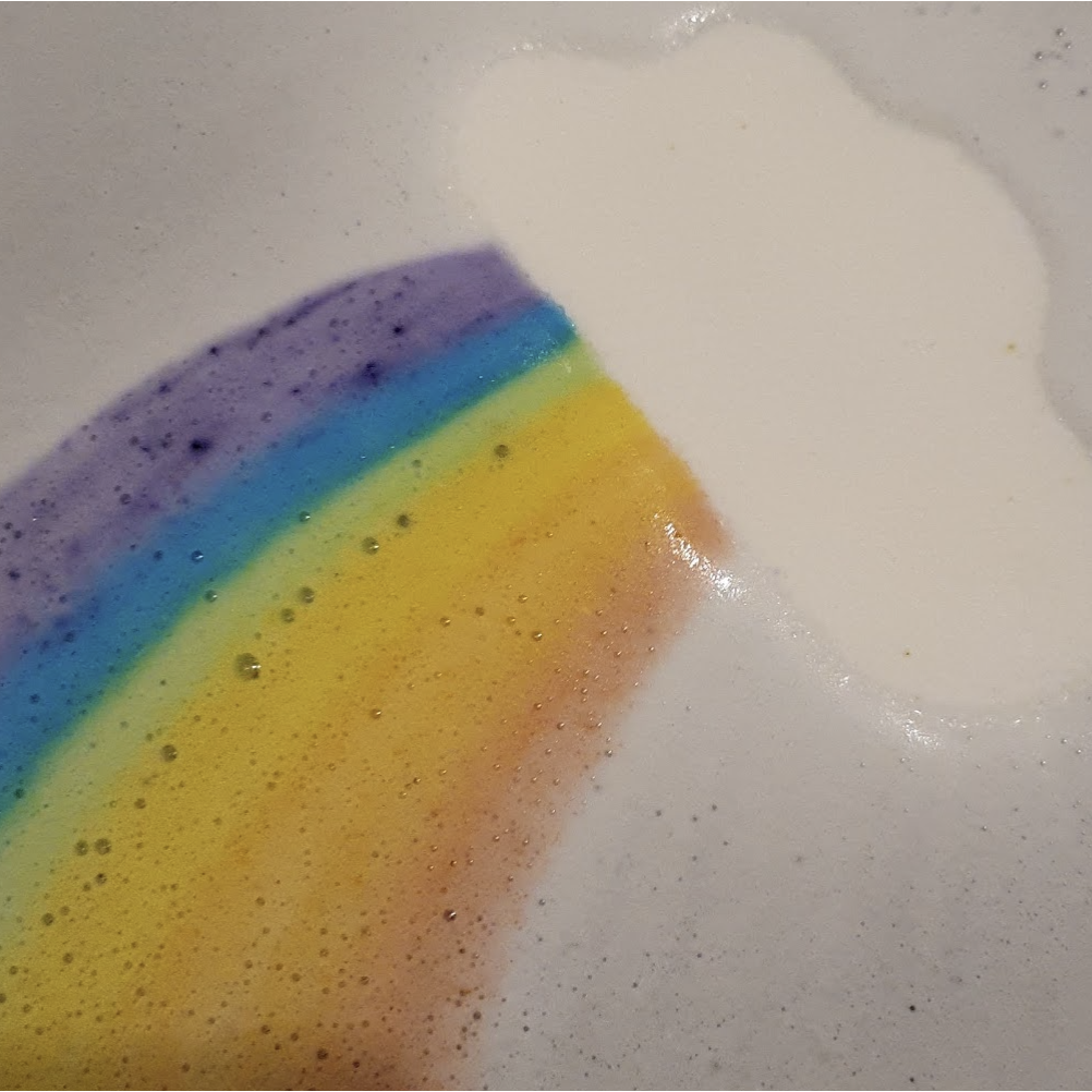 bath bomb rainbow cloud