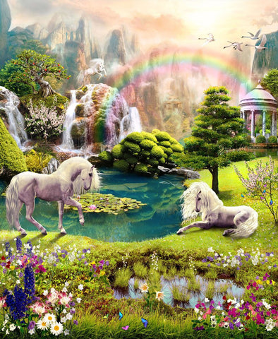 Animal Backdrops Safari Backdrop Rainbow Backdrop Backdrop Beautiful Alice In Wonderland Backdrop J03528