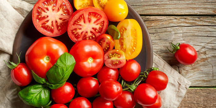 Tomatoes Healthy snack good for skin and complexion