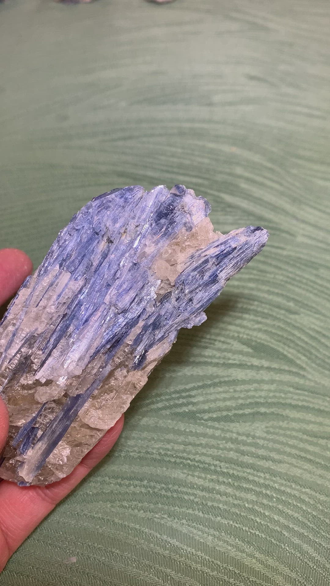 Blue Kyanite Cluster with Quartz