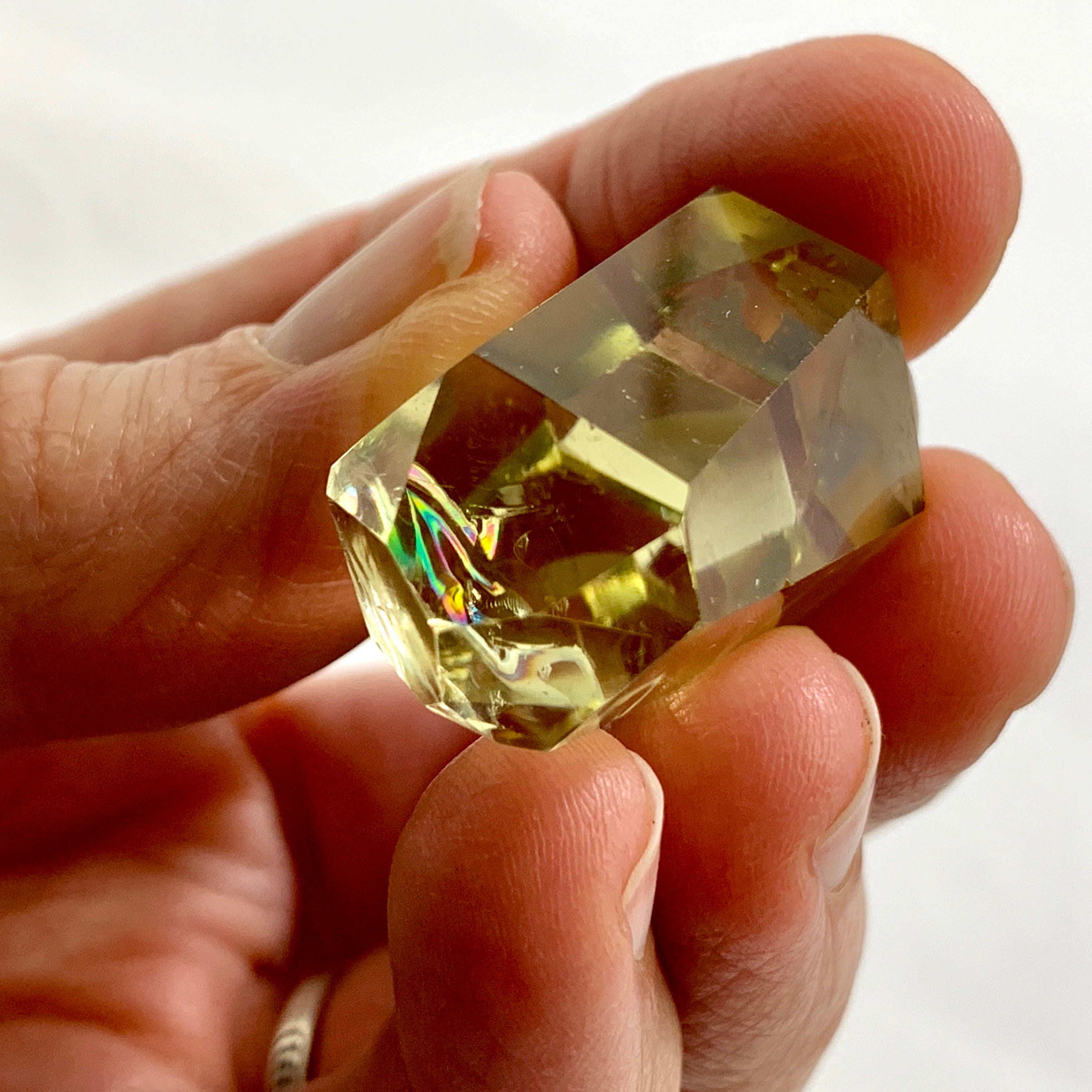 Citrine Tower With Rainbow