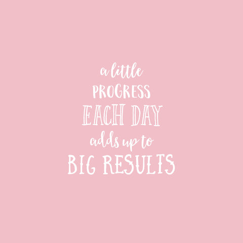 Graphic little things each day progress to big results 