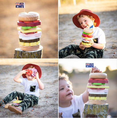 Make Me Iconic Stacking Burger as sold by Scarlett Tippy Toes 