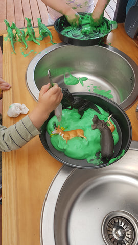 Taste Safe Foam Prepared for play in Mud Kitchen by Scarlett Tippy Toes