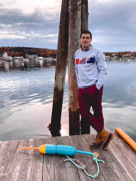 Wearing my favorite preppy Paul Landry sweater and Vineyard Vines pants