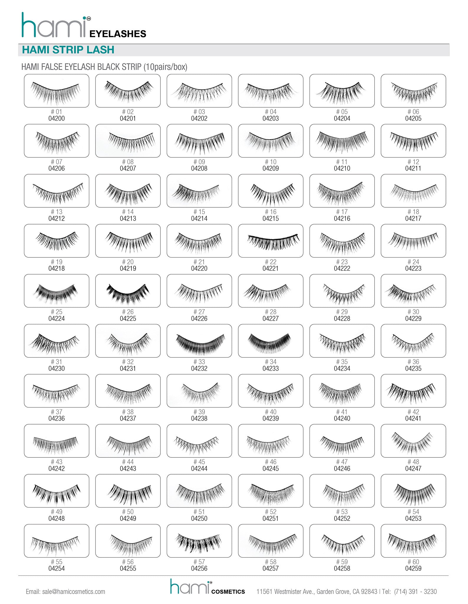 Hami Cosmetics - Eyelashes - Black #27