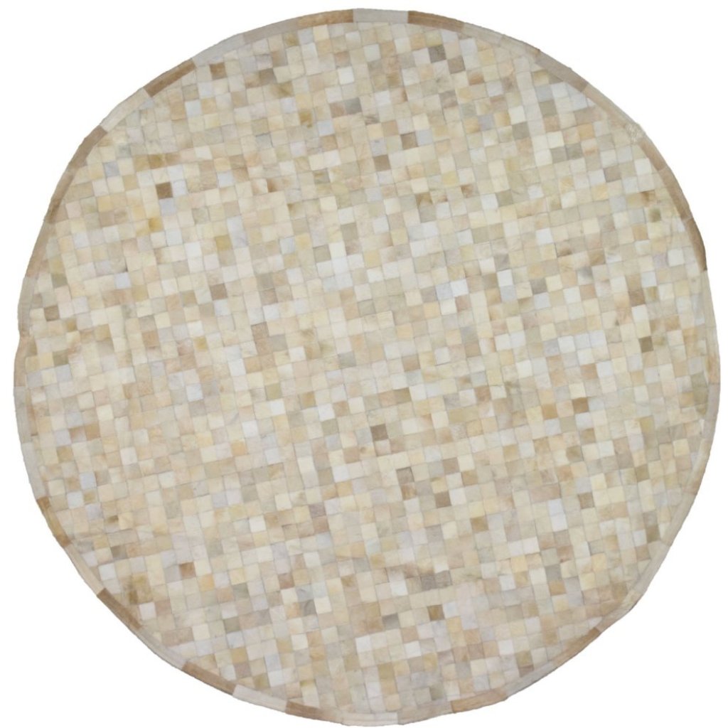 Handmade Large Round Patchwork Cowhide Rug 7 3 Diameter Save