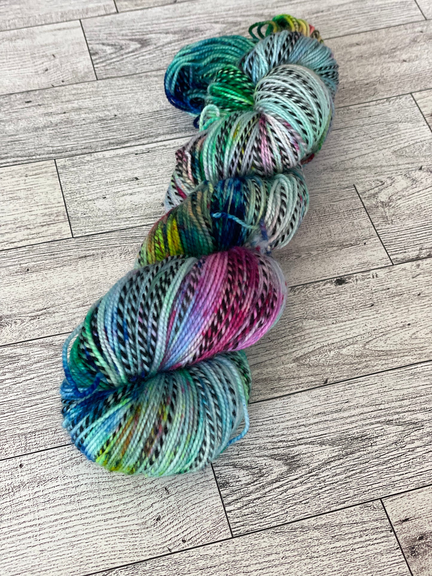 80's Boom Box - Twisted 2 ply - Hand Dyed Sock Yarn