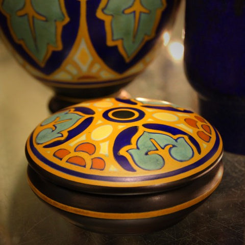 Gouda Dutch Hand-Painted Ceramic Covered Bowl (LEO Design)