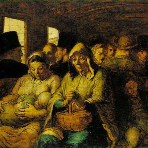 Honore Daumier’s The Third Class Carriage (detail) 1862-64 (LEO Design)