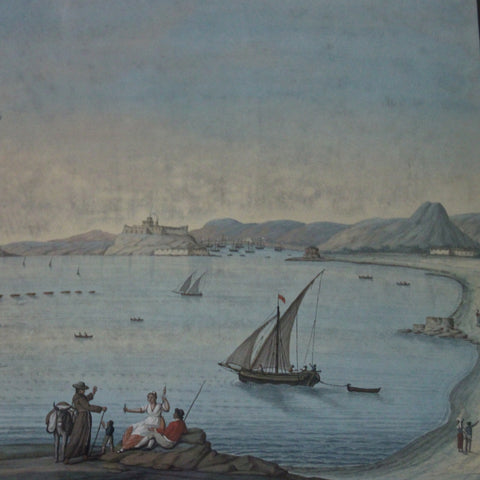 Watercolor of the Gulf of Pozzuoli, Naples, Italy (LEO Design)