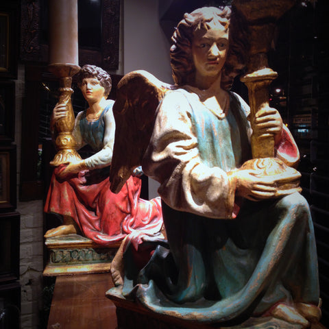Italian Terra-cotta Angels After Michelangelo's Figures on San Domenico's Tomb, Bologna (LEO Design)