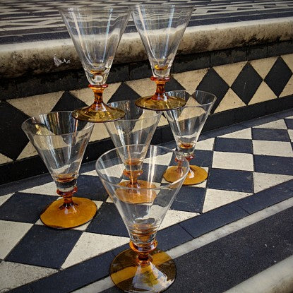 French Cocktail Glasses on a London Townhouse Step (LEO Design)