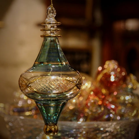 Egyptian Coptic Mouth-Blown Glass Christmas Ornaments (LEO Design)