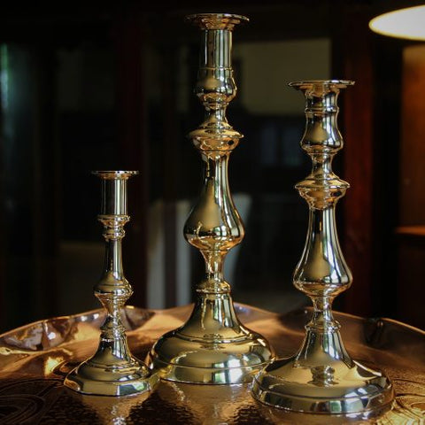 Collection of Victorian English Brass Candlesticks (LEO Design)