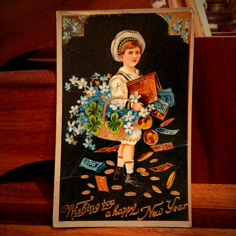 Vintage New Year's Greeting Card (LEO Design)