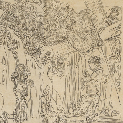 Frank Brangwyn's Preparatory "Cartoon" for His Printed Stations of the Cross Cycle, the Eighth Station (LEO Design)
