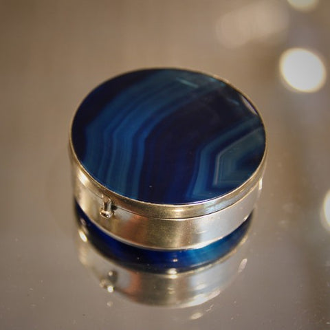 Scottish Blue Agate Pill Box (LEO Design)