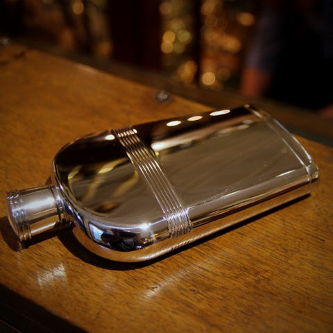 Stainless Steel Flask with Ribbed Banding (LEO Design)