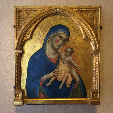 Medieval Venetian Painting of "The Virgin and The Child" by Paolo Veneziano in Avignon, France (LEO Design)