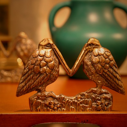 English Brass Pelican Bookends (LEO Design)