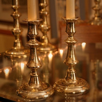Victorian English Brass Candlesticks (LEO Design)