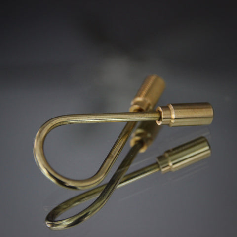 Machined Brass Key Ring with Screw Closure (LEO Design)