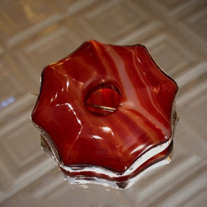 Scottish Agate Brooch in Silver Mounting (LEO Design)