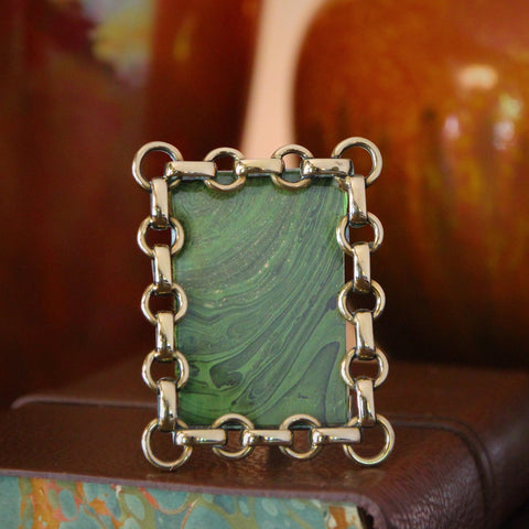 Victorian English Brass "Snaffle" Chain Photo Frame (LEO Design)