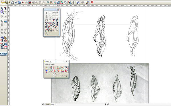 Refining the design by computer in 2d