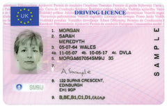 UK Driving Licence, ©DVLA