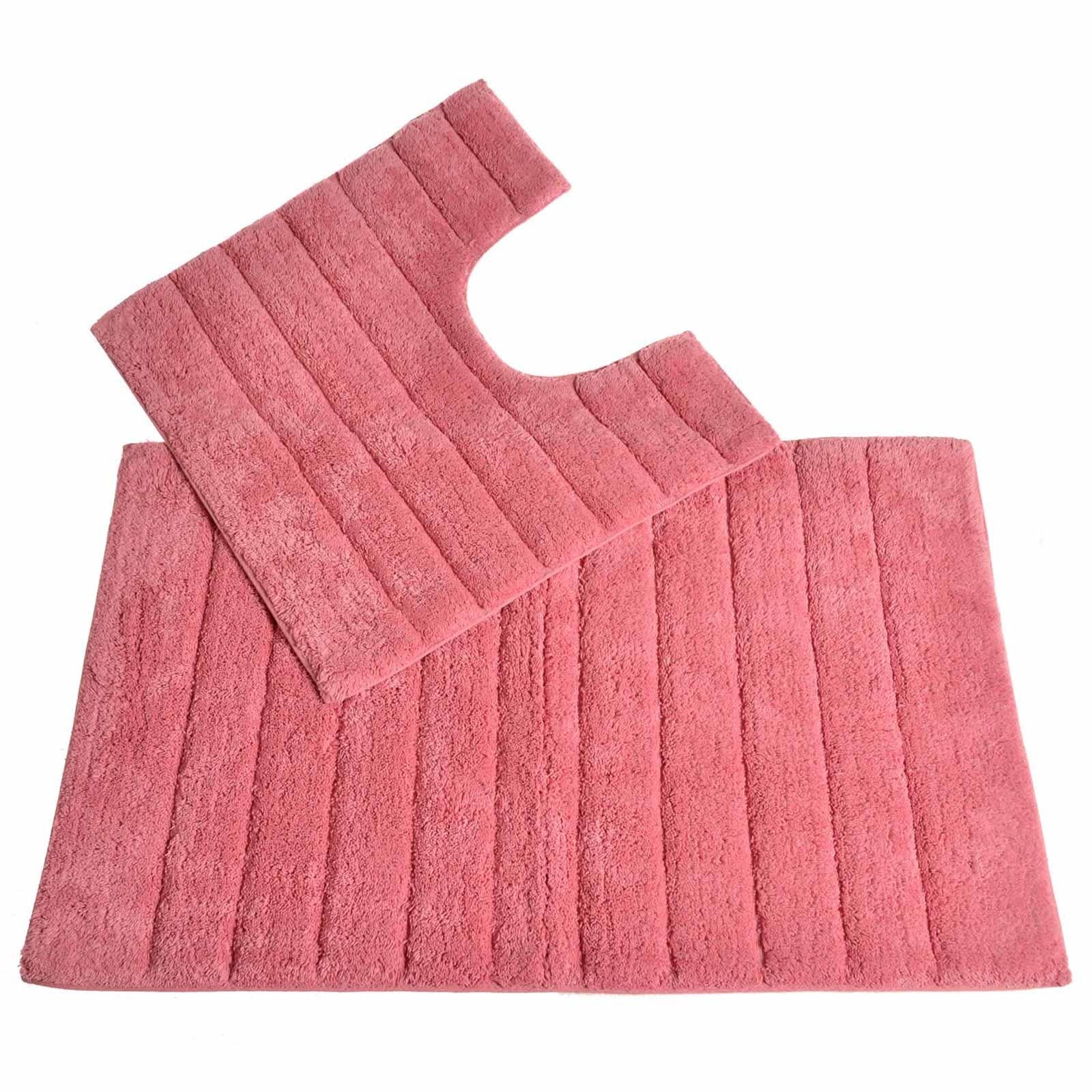 rose bath mat set