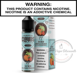 Coastal Clouds Ejuice 0 Apple Peach Strawberry ICED by Coastal Clouds