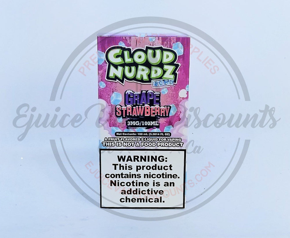 Cloud Nurdz Strawberry Grape ICED 100ml - Ejuice Vape Discounts