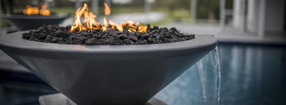 The Outdoor Plus 24" Round Concrete Fire and Water Bowl
