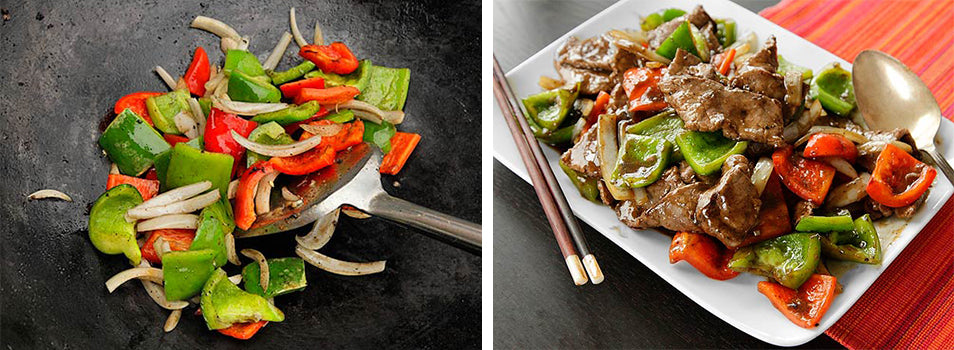 Chinese Pepper Steak Stir Fry with DCS Commercial Wok
